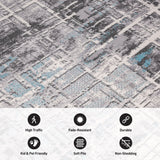 World Rug Gallery Distressed Abstract Area Rug