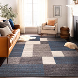 World Rug Gallery Modern Boxes Design Non-slip (Non-skid) Area Rug