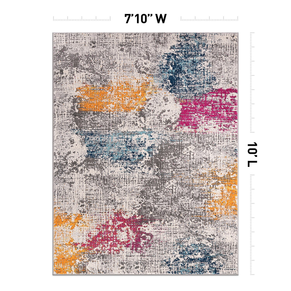 World Rug Gallery Prague Distressed Abstract Area Rug