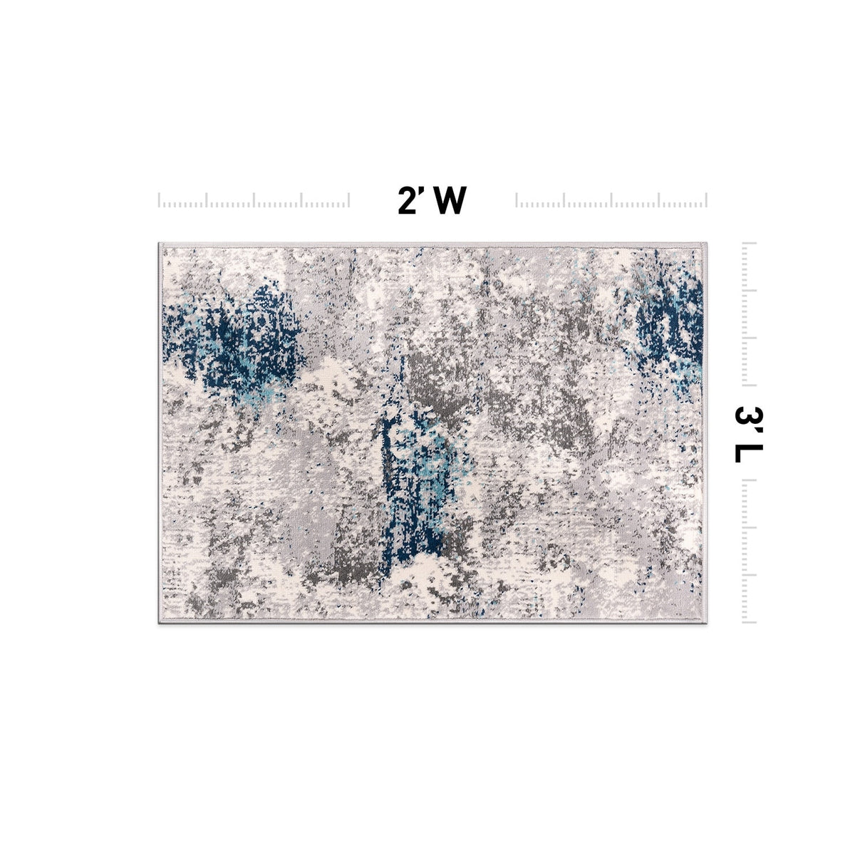 World Rug Gallery Prague Distressed Abstract Area Rug