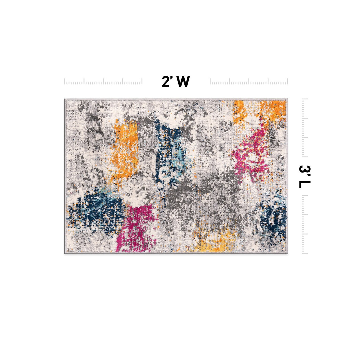 World Rug Gallery Prague Distressed Abstract Area Rug