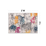 World Rug Gallery Prague Distressed Abstract Area Rug