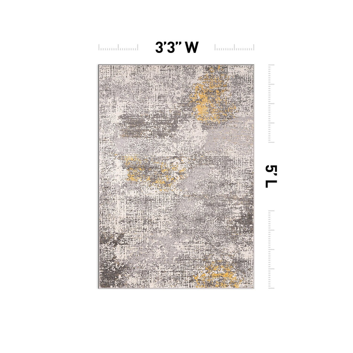World Rug Gallery Prague Distressed Abstract Area Rug