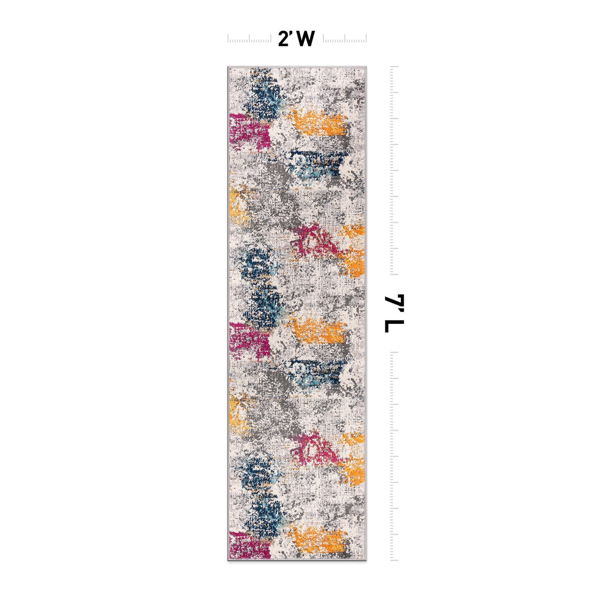 World Rug Gallery Prague Distressed Abstract Area Rug