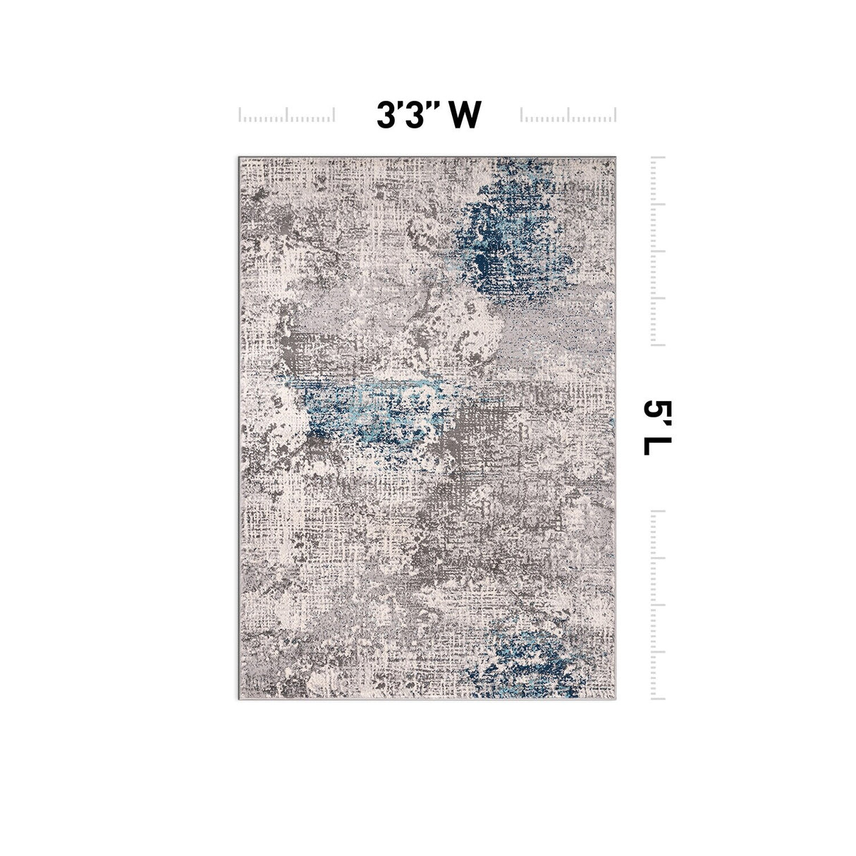 World Rug Gallery Prague Distressed Abstract Area Rug
