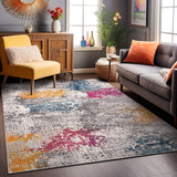 World Rug Gallery Prague Distressed Abstract Area Rug
