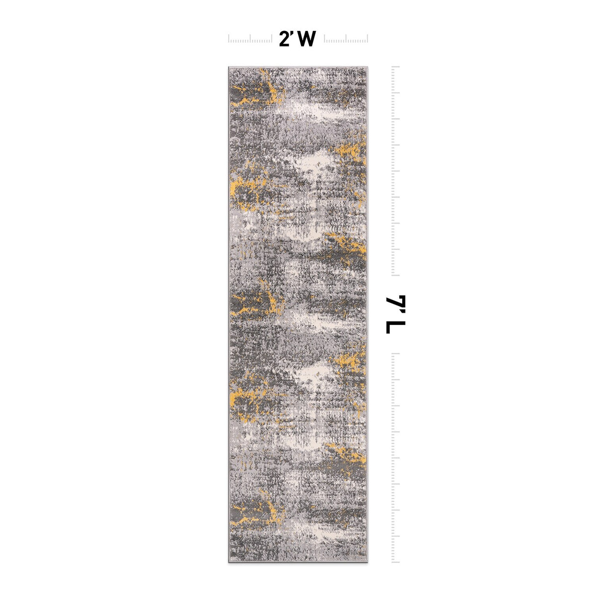 World Rug Gallery Prague Distressed Abstract Area Rug