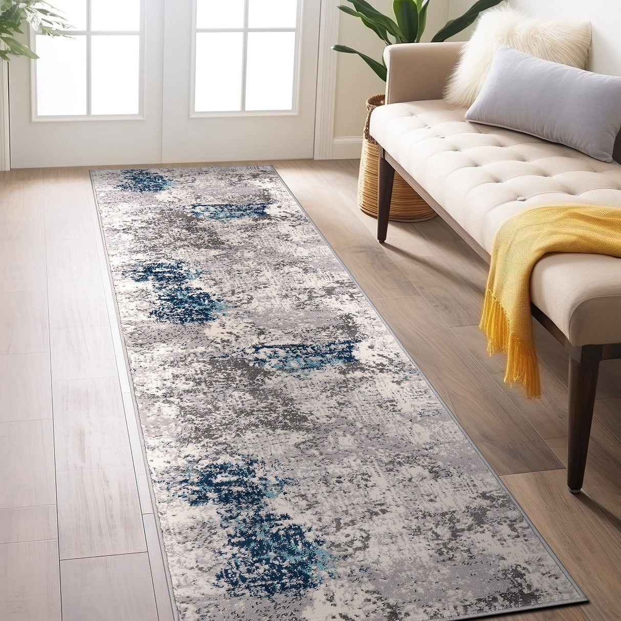 World Rug Gallery Prague Distressed Abstract Area Rug