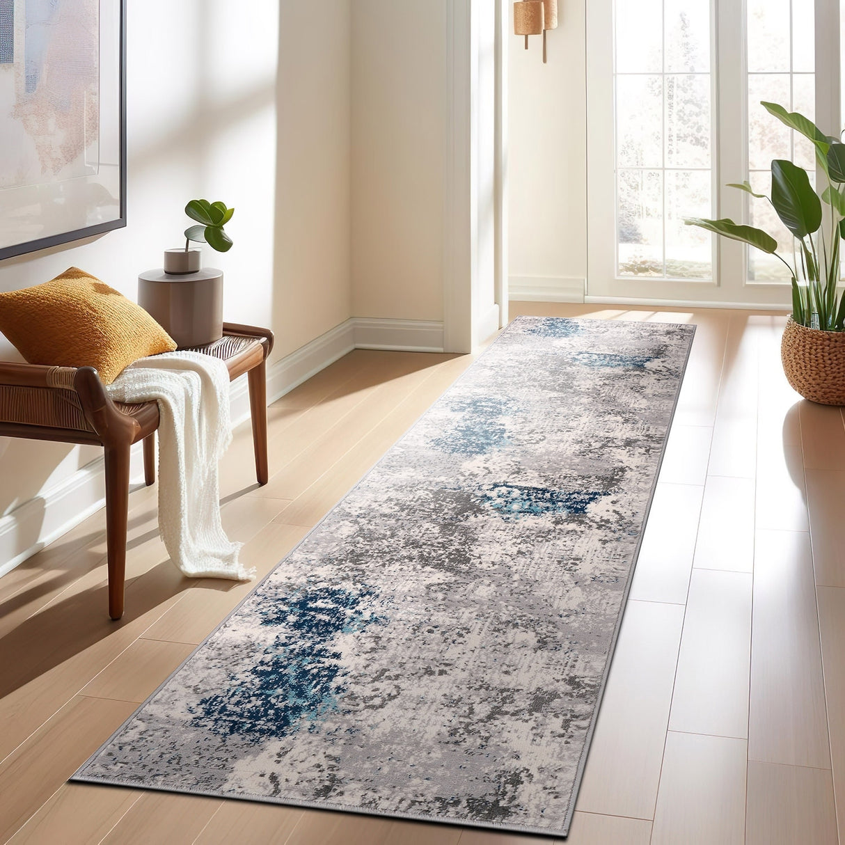 World Rug Gallery Prague Distressed Abstract Area Rug