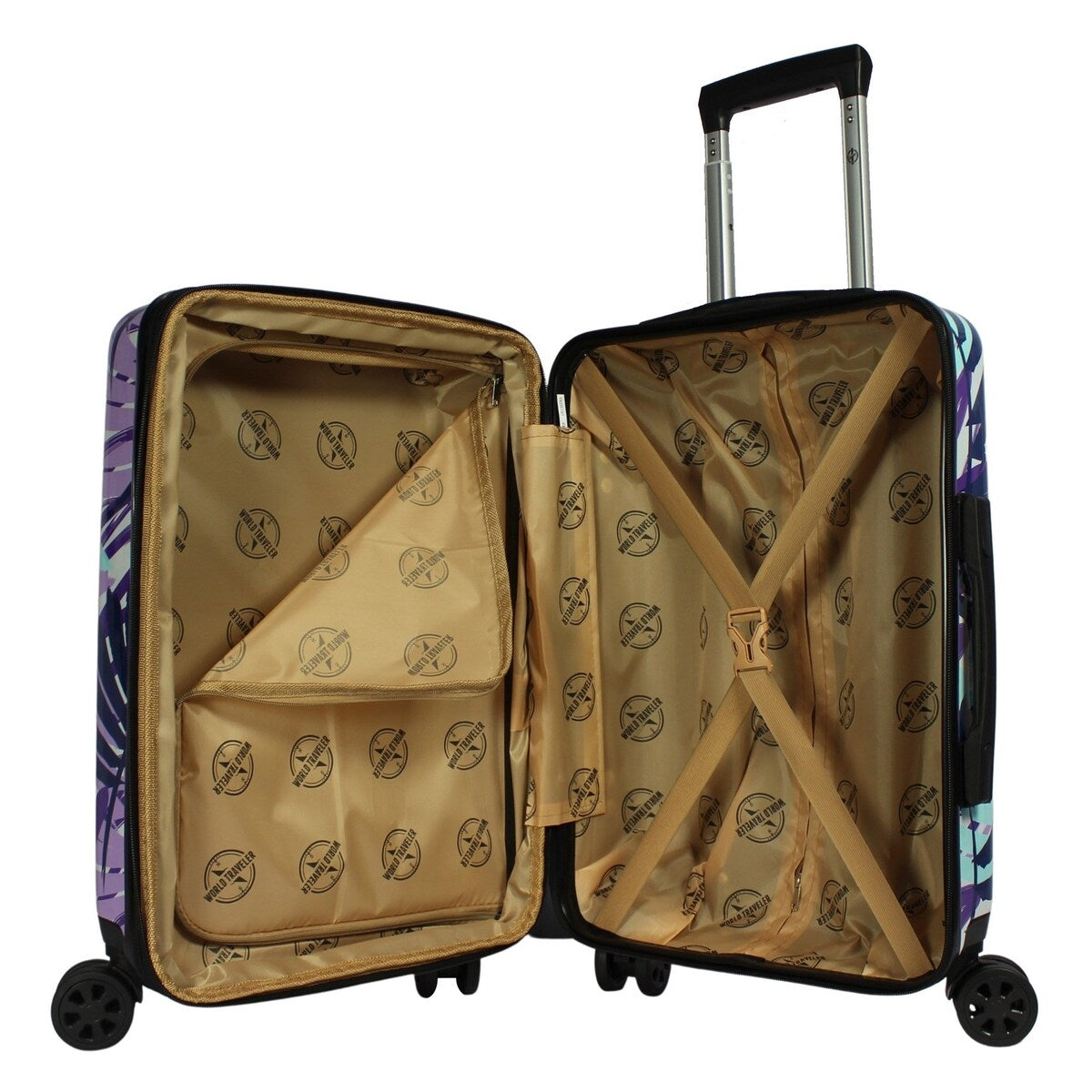World Traveler Hardside 2-Piece Carry-On Spinner Luggage Set