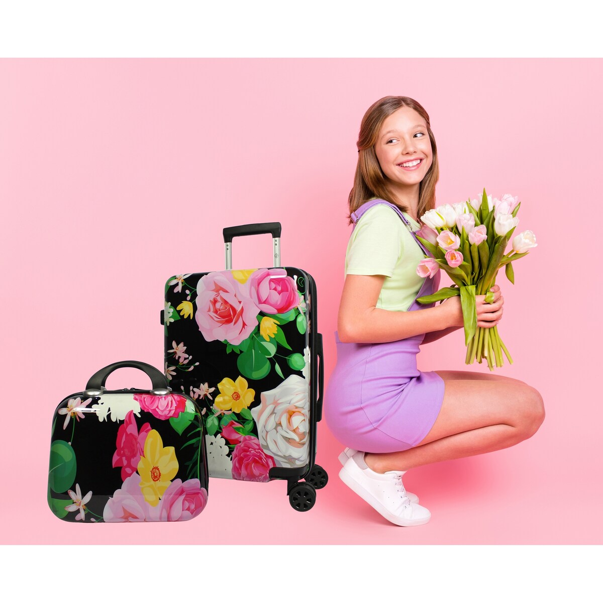 World Traveler Hardside 2-Piece Carry-On Spinner Luggage Set