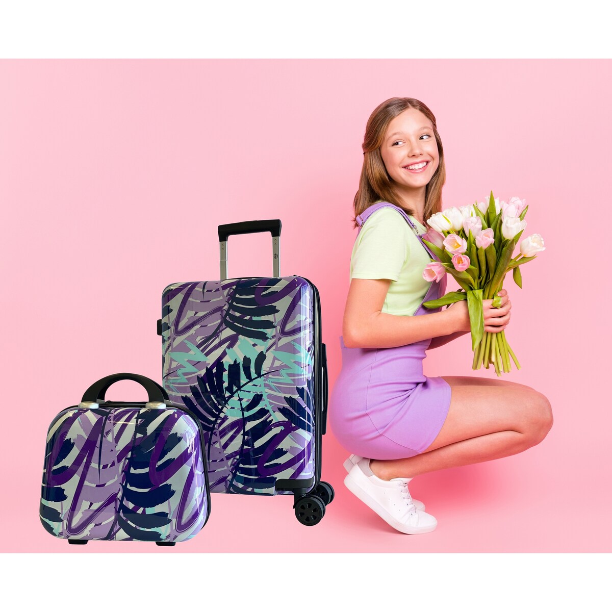 World Traveler Hardside 2-Piece Carry-On Spinner Luggage Set