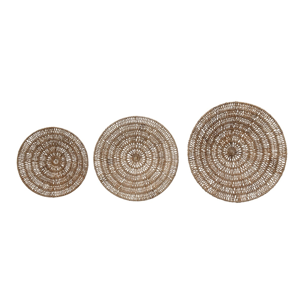Woven Banana Bark Wall Décor, Set of 3