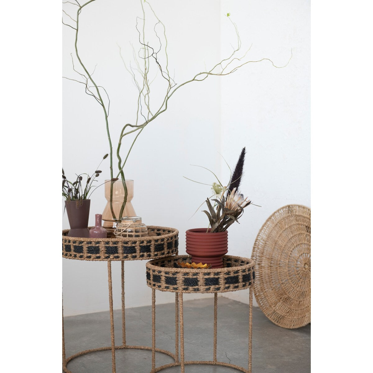 Woven Banana Bark Wall Décor, Set of 3