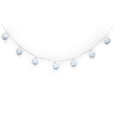 Woven Cotton Ball Globe LED String Light Fairy Lights Battery Operated 84in - 84" L x 2.5" W x 2.5" DP