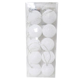 Woven Cotton Ball Globe LED String Light Fairy Lights Battery Operated 84in - 84" L x 2.5" W x 2.5" DP