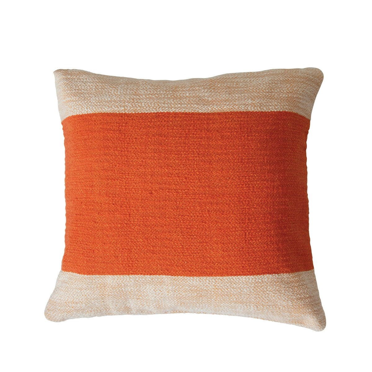 Woven Cotton Pillow with Stripe