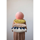 Woven Cotton Pillow with Stripe