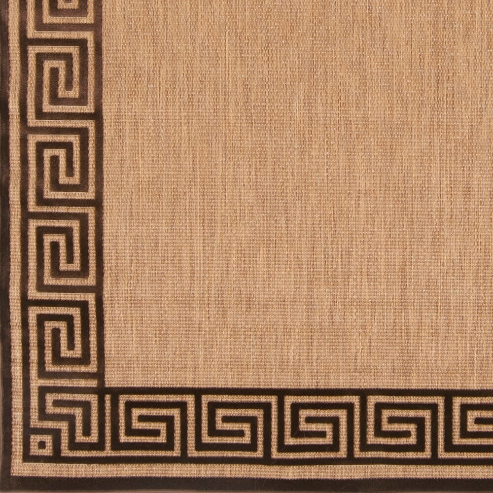 Woven Newbury Indoor/Outdoor Geo Border Area Rug - 5' x 7'6"/Surplus