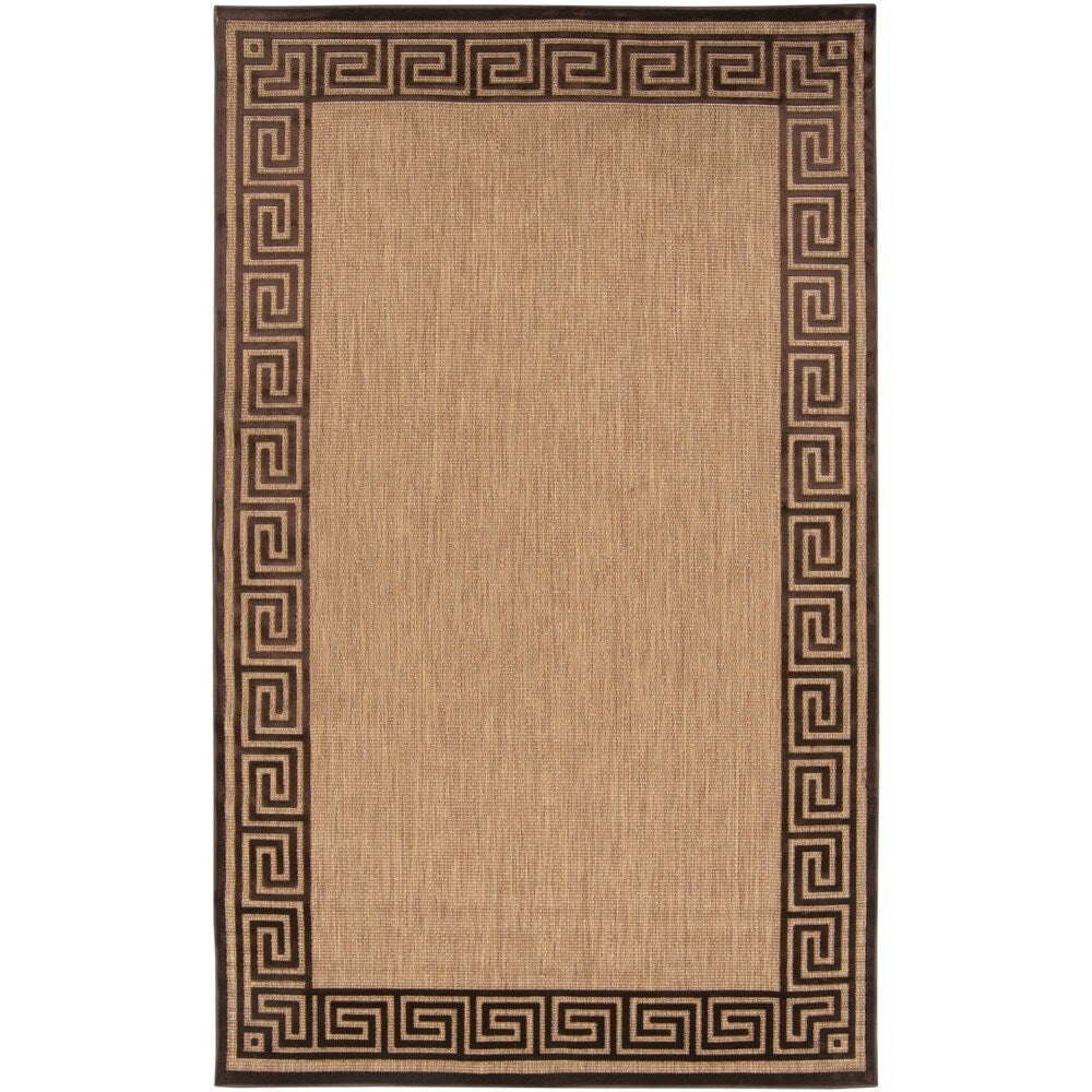 Woven Newbury Indoor/Outdoor Geo Border Area Rug - 5' x 7'6"/Surplus