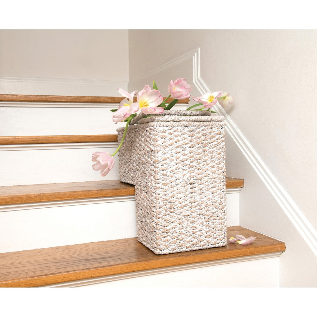 Woven Rattan Stair Basket