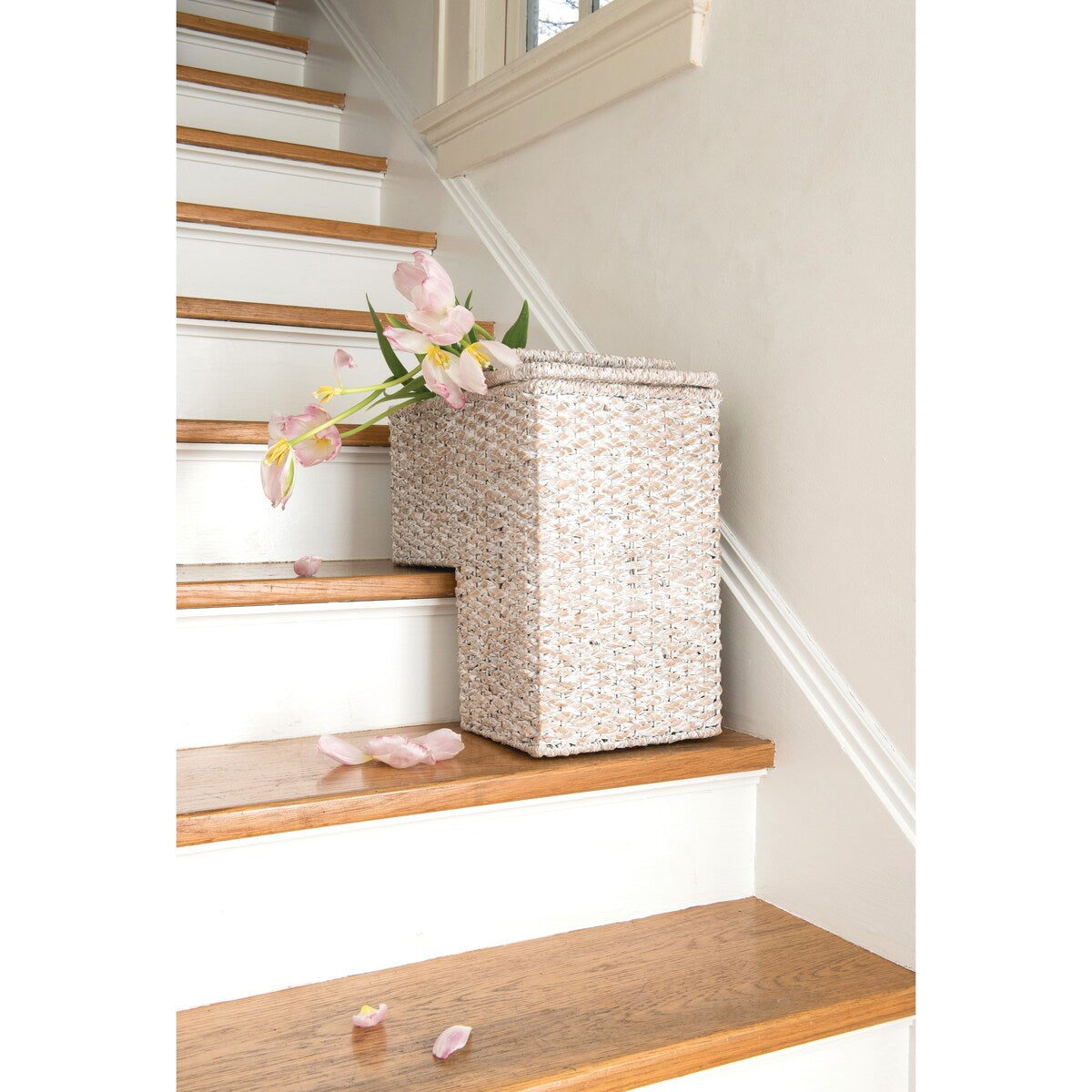 Woven Rattan Stair Basket