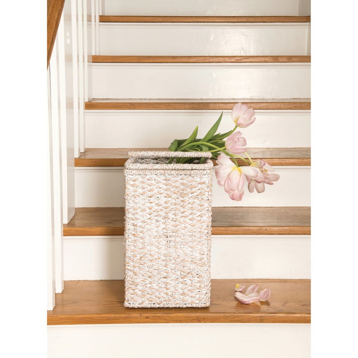 Woven Rattan Stair Basket