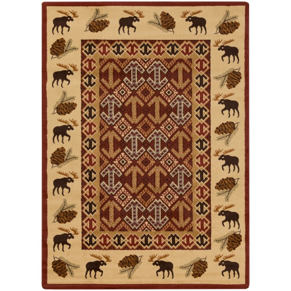 Woven Southwestern Cabin Natural Area Rug - 5'3" x 7'3"