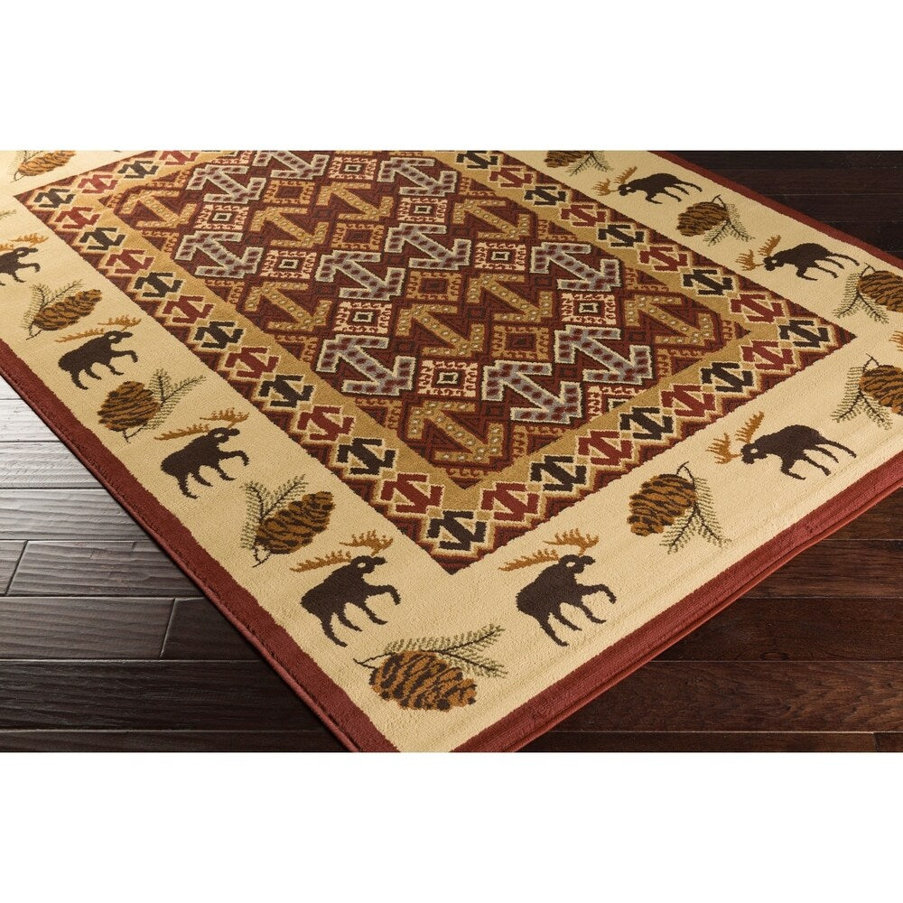 Woven Southwestern Cabin Natural Area Rug - 5'3" x 7'3"
