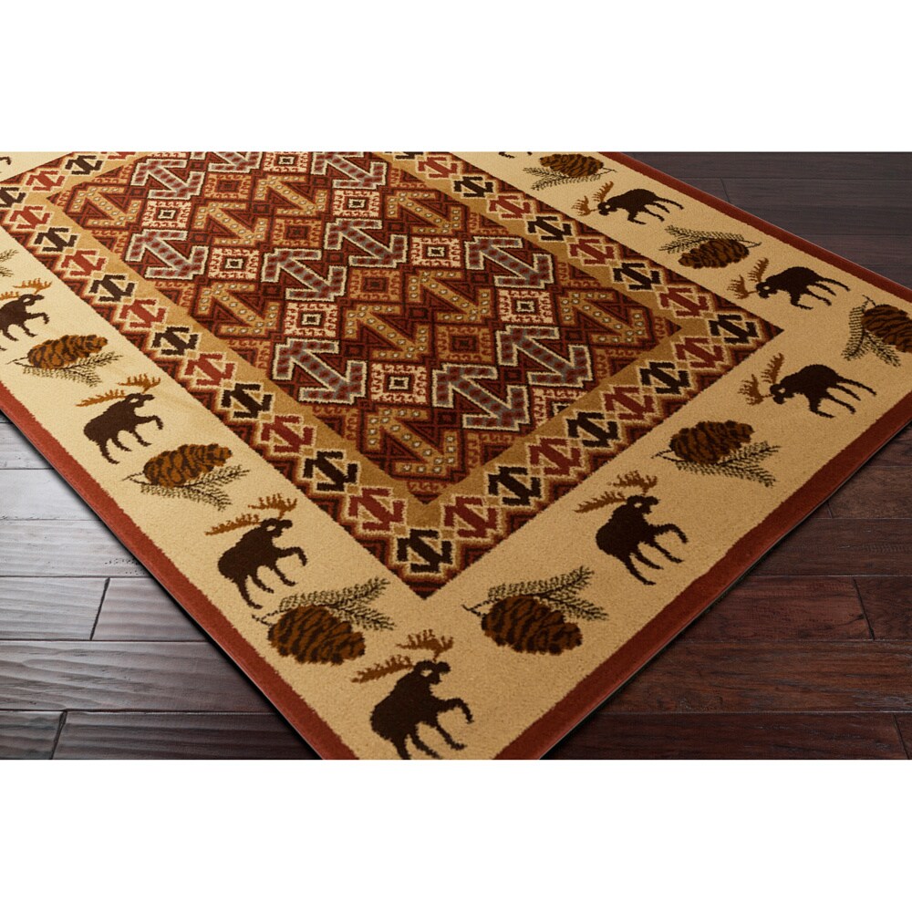 Woven Southwestern Cabin Natural Area Rug - 5'3" x 7'3"