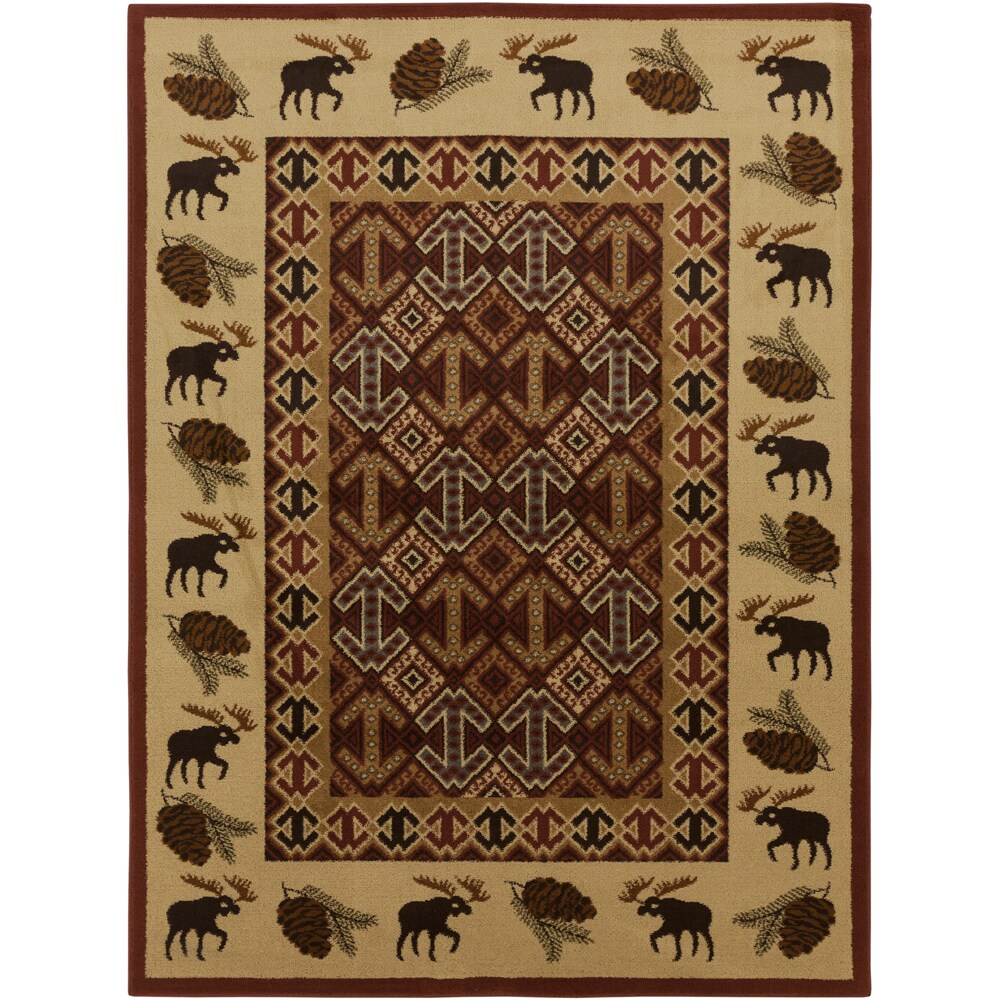 Woven Southwestern Cabin Natural Area Rug - 5'3" x 7'3"