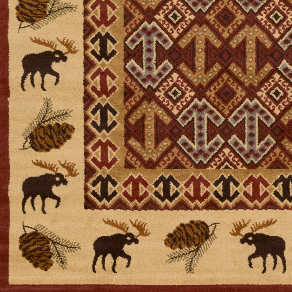 Woven Southwestern Cabin Natural Area Rug - 5'3" x 7'3"