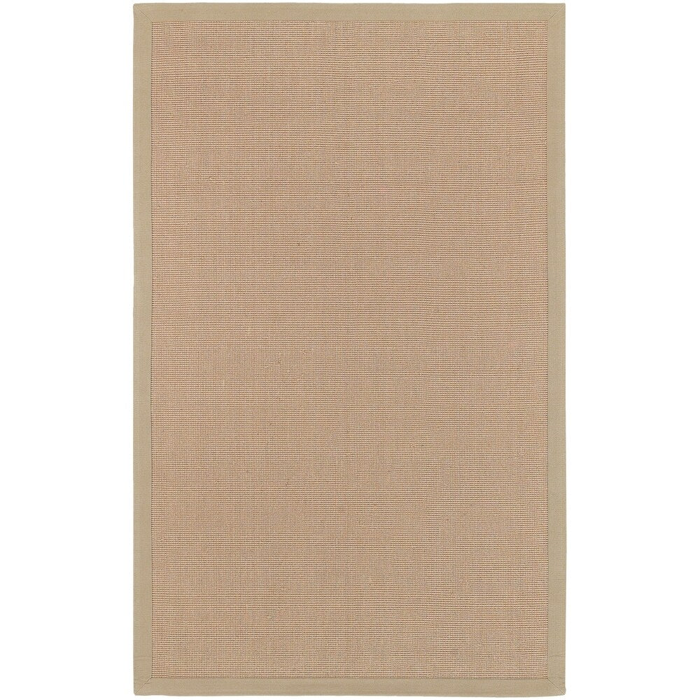 Woven Town Chocolate Sisal with Cotton Border Area Rug