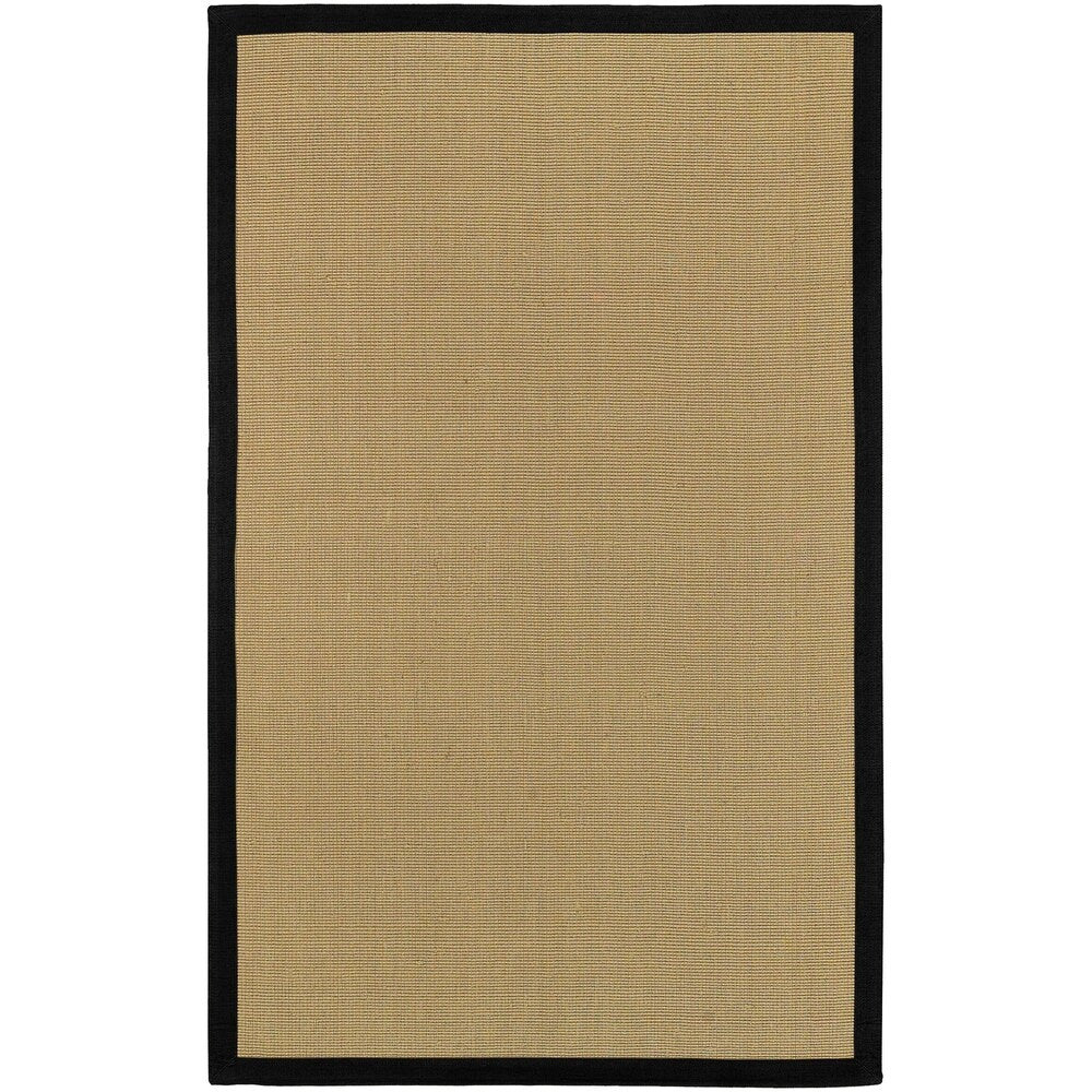 Woven Town Chocolate Sisal with Cotton Border Area Rug