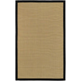 Woven Town Chocolate Sisal with Cotton Border Area Rug