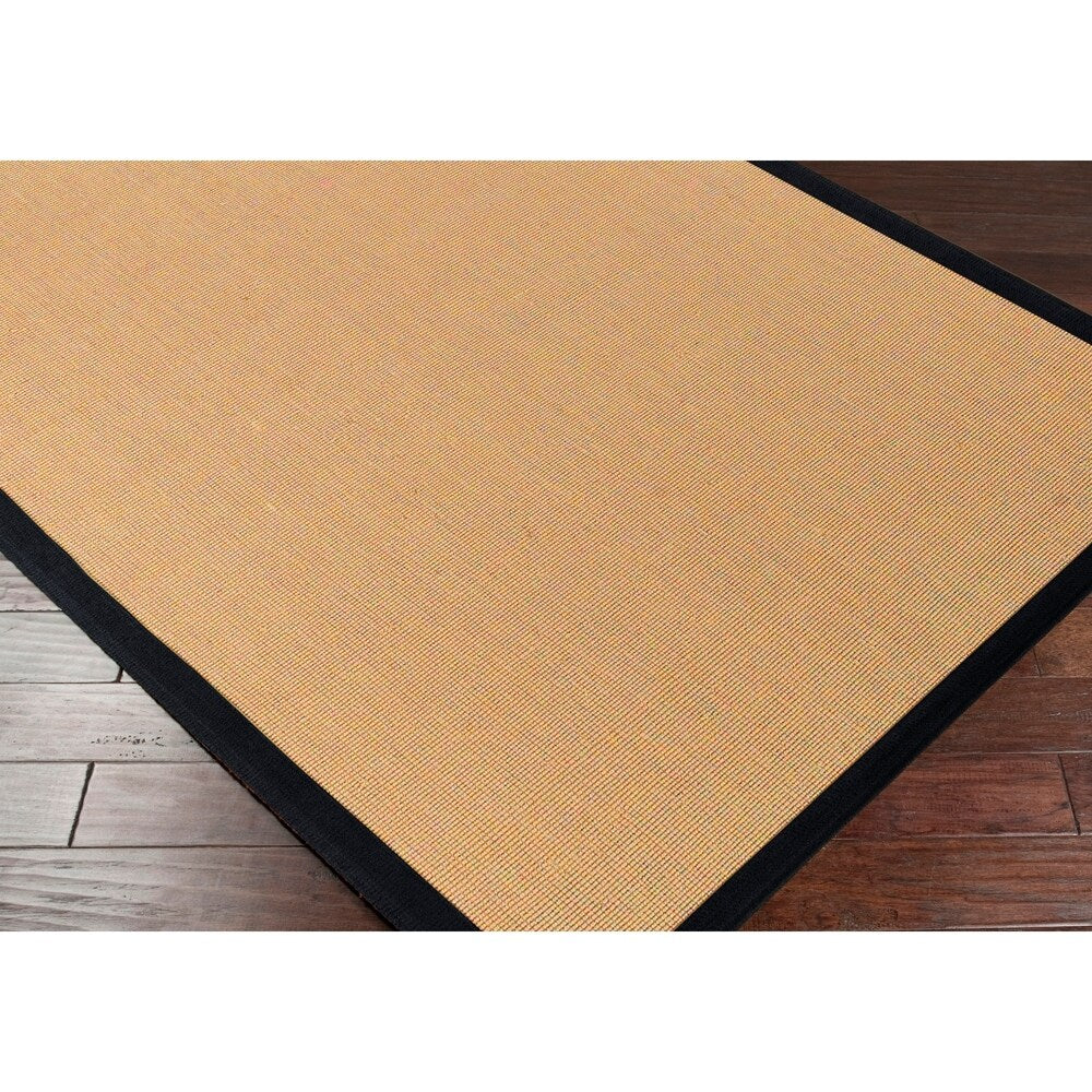 Woven Town Chocolate Sisal with Cotton Border Area Rug
