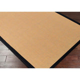 Woven Town Chocolate Sisal with Cotton Border Area Rug