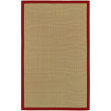 Woven Town Chocolate Sisal with Cotton Border Area Rug