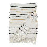 Woven Warmth Corded Fringe Throw Blanket