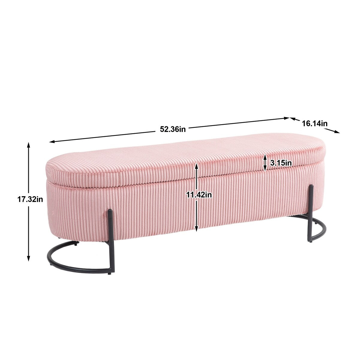 Woven storage Bench with safety hinges, End Bench for Living Room & Bedroom