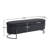 Woven storage Bench with safety hinges, End Bench for Living Room & Bedroom