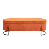 Woven storage Bench with safety hinges, End Bench for Living Room & Bedroom