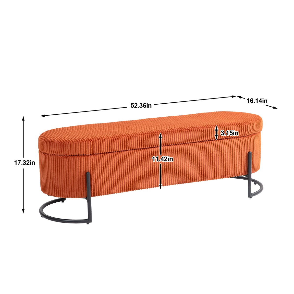 Woven storage Bench with safety hinges, End Bench for Living Room & Bedroom