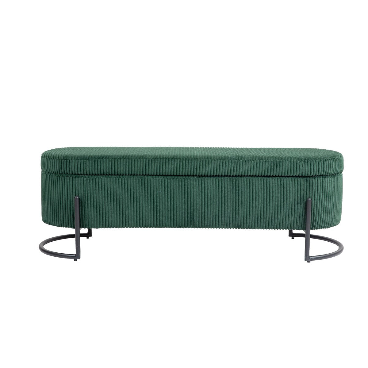 Woven storage Bench with safety hinges, End Bench for Living Room & Bedroom