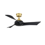 Wrap Custom Indoor/Outdoor Ceiling Fan Motor - Brushed Satin Brass - Brushed Satin Brass