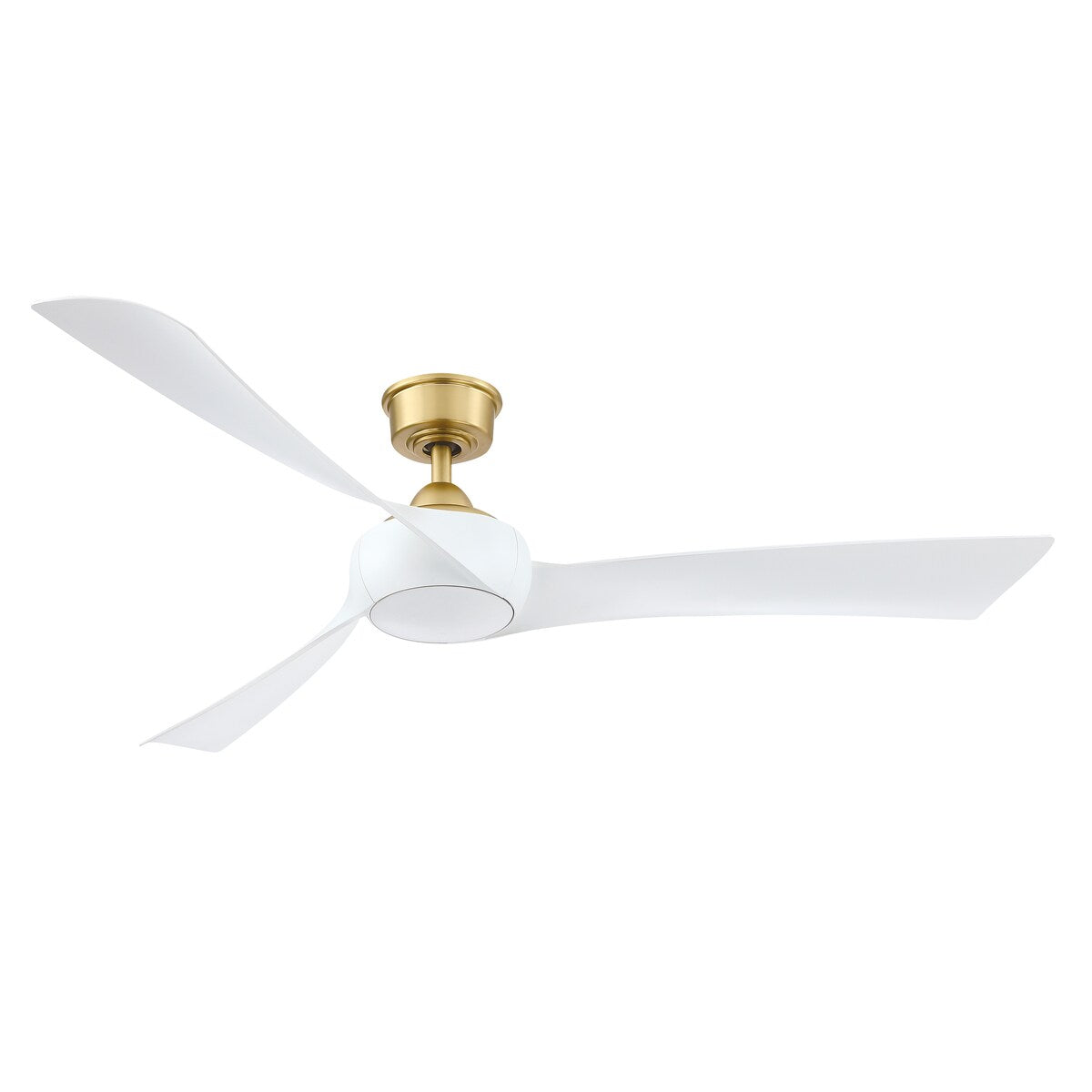 Wrap Custom Indoor/Outdoor Ceiling Fan Motor - Brushed Satin Brass - Brushed Satin Brass