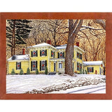 Wreaths In The Window, Hamburg Ny-THEWIN90592 Print 5.25"x7" by Thelma Winter