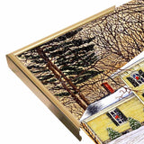 Wreaths In The Window, Hamburg Ny-THEWIN90592 Print 5.25"x7" by Thelma Winter