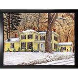 Wreaths In The Window, Hamburg Ny-THEWIN90592 Print 5.25"x7" by Thelma Winter