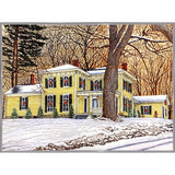 Wreaths In The Window, Hamburg Ny-THEWIN90592 Print 5.25"x7" by Thelma Winter